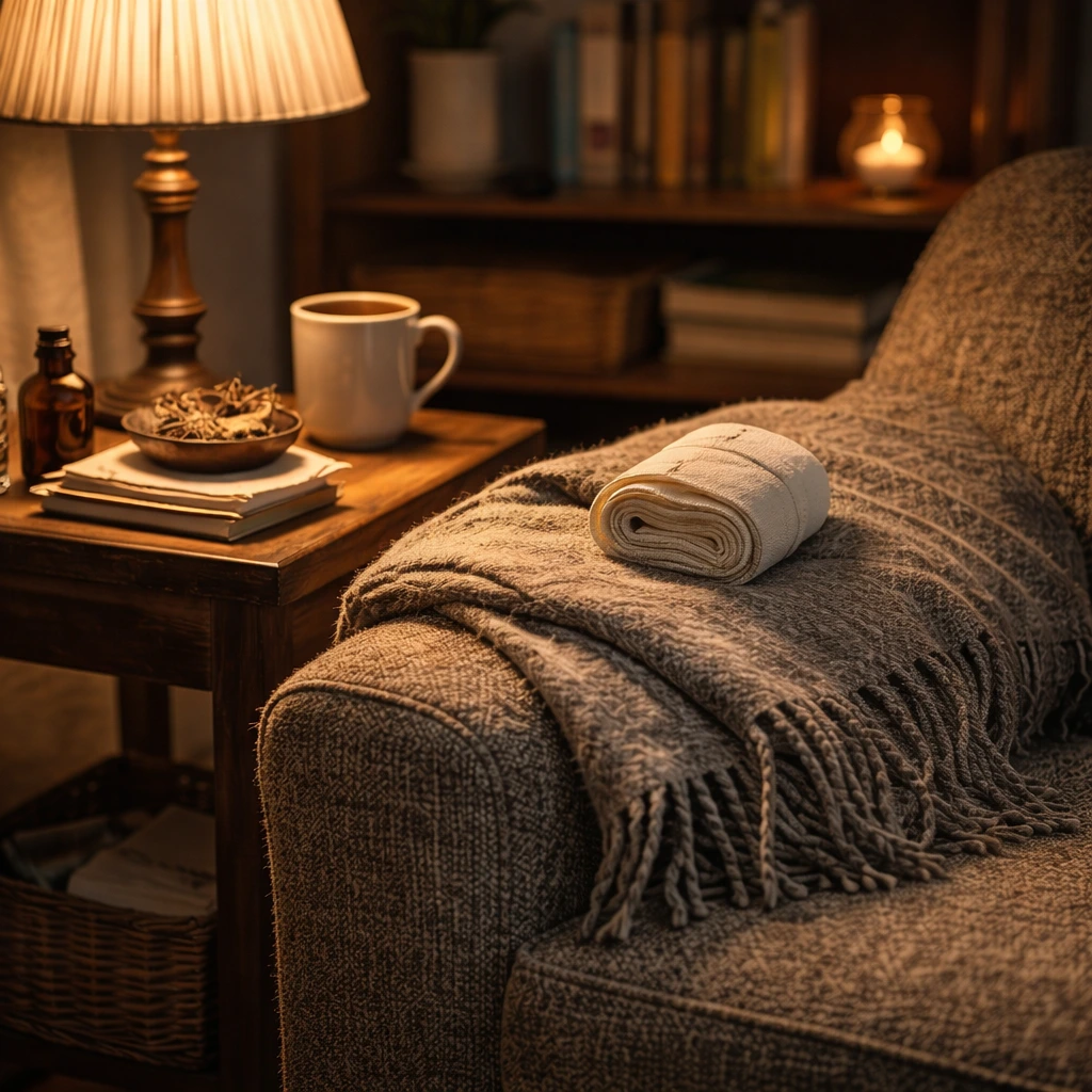 Liście kapusty na kolanach